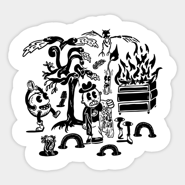 Dumpster Fire Sticker by Brian_John_Park